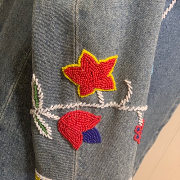 🪡 beaded Denim Jacket Blazer 🧵 - Picture 6 of 16